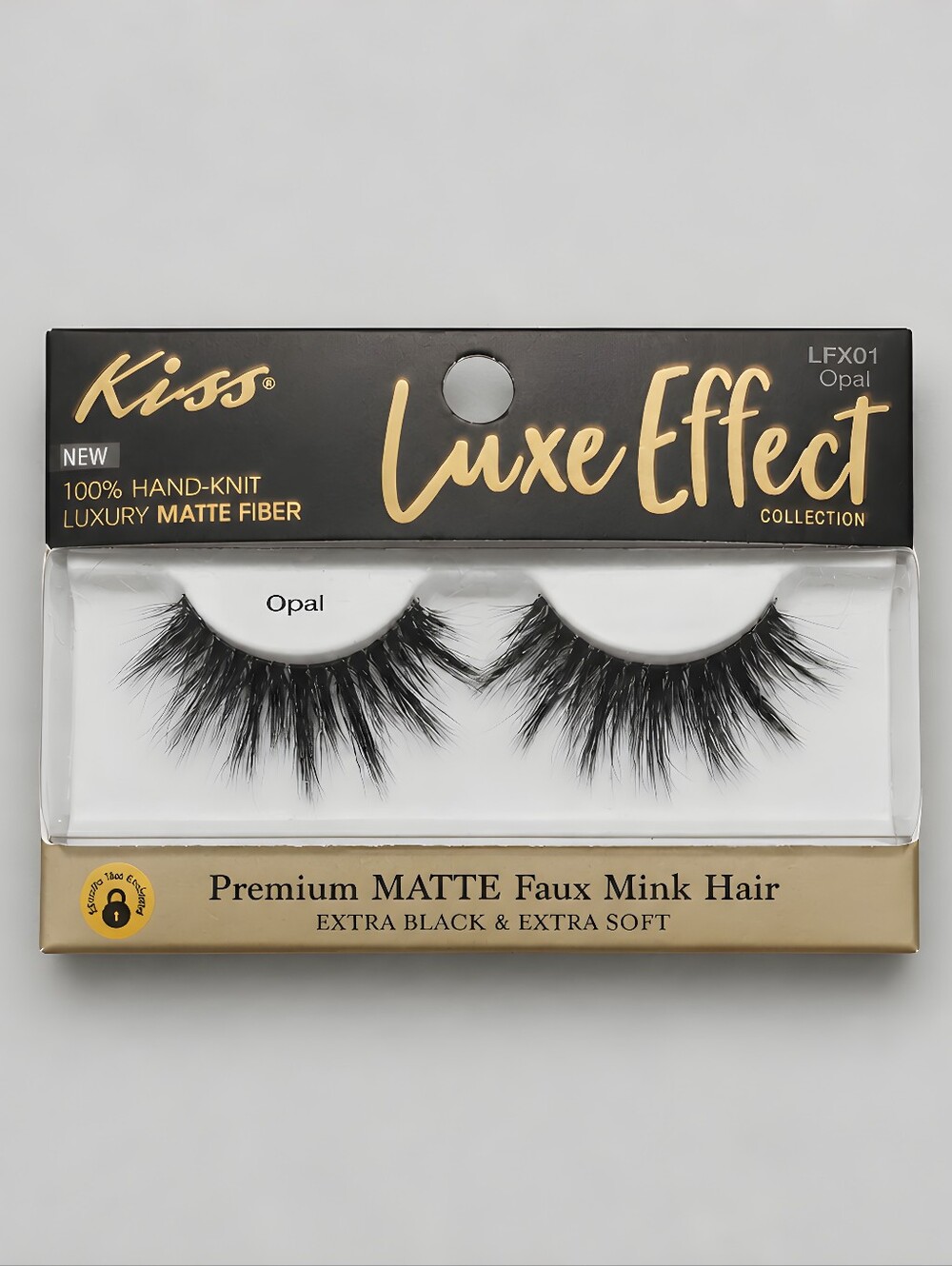 NWT Kiss Opal Luxe Effect False Eyelashes Matte Faux Mink Hand Knit Lashes
